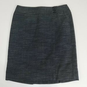 Ann Taylor Petite Gray Pencil Skirt Lined Sz 2P